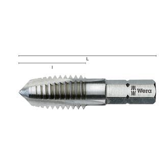 Taps with hexagonal drive 1/4" WERA 844