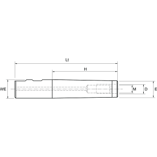 TUKOY, Adapter, mit Weldon-Aufnahme, mit Gewindeschaft, für Fräser