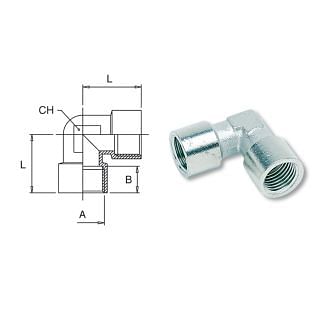 Cylindrical female threaded L fittings AIGNEP 5010