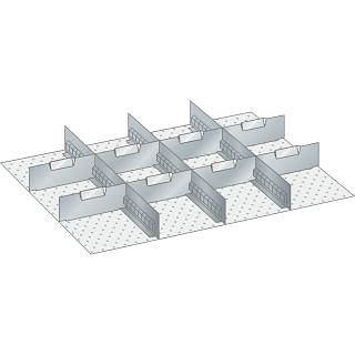 Kit pareti fessurate e lamine divisorie per cassetti 36x27 E LISTA