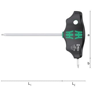 Hexagonal wrenches with handle for Torx screws WERA 467 TORX&#174; HF