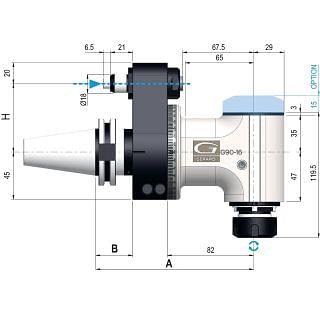 Cabezas angulares integrales GERARDI G90-16 - G90-20