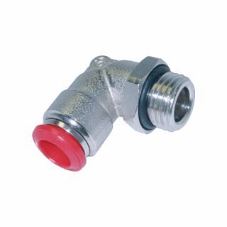 Adjustable male push to connect L fittings in nickel-plated brass AIGNEP 50116