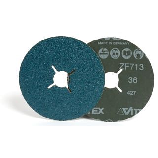 Abrasive discs in zirconia fiber VSM