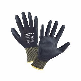 Polyester gloves polyurethane coated WX8410 WODEX