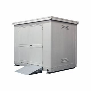 Outdoor container modules with thermal insulation