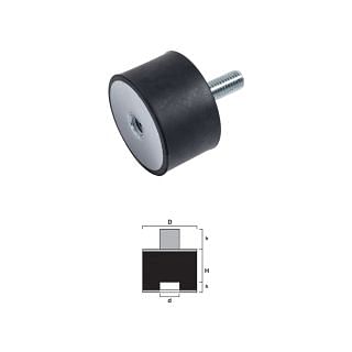 Vibration-control rubber mounts M/F