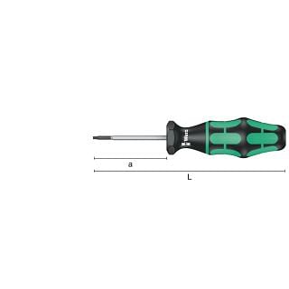 Indicadores de par preconfigurados para tornillos de hexágono cable WERA 300 HEX