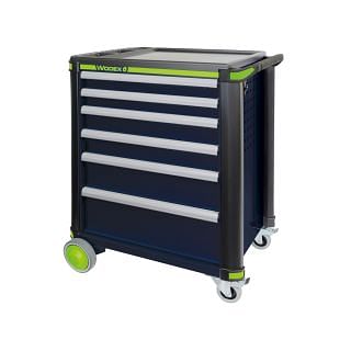 Tool cabinet trolleys with ABS top and protective edge profiles WODEX WX9431/B6