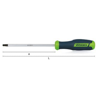 Hexagonal screwdrivers with ball end WODEX WX2810