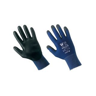 Work gloves in nylon coated with polyurethane