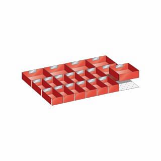 Set of subdivision material for drawers in plastic boxes 36x27 E LISTA