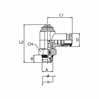 Orienting flow regulators for cylinders in nickel-plated brass AIGNEP 55900