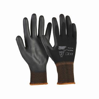 Work gloves in nylon coated in black polyurethane  MANOGRIP 30815