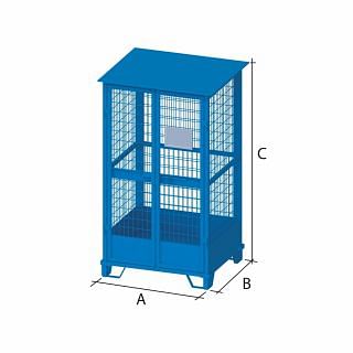 Net sided gas cylinder pallet containers