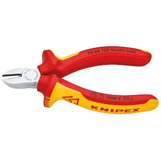 Tronchesi a tagliente diagonale VDE isolati 1000 Volt KNIPEX 70 06 125/140/160/180