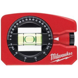 MILWAUKEE, Taschen-Magnetwasserwaage mit Libelle um 360° drehbar, 4932459597