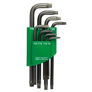 Juego de llaves acodadas para tornillos Tamper Torx