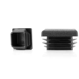 Hole cover plugs square shape in black polyethylene WRK