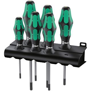 Kit di giraviti per viti con impronta Kraftform Plus WERA 367/6 TORX HF