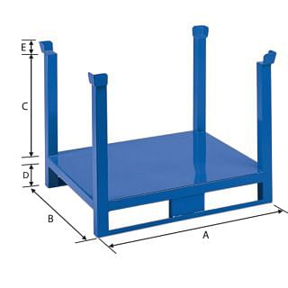 Metal pallets stacking rack