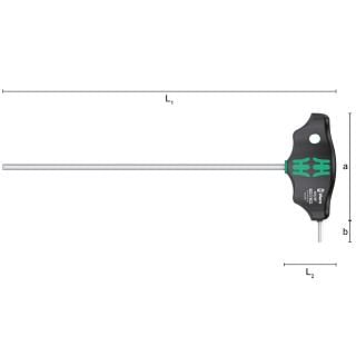 Chiavi a maschio esagonale con impugnatura WERA 454-454 HF