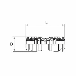 Straight connectors in nickel-plated brass AIGNEP 50040