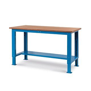 Workbench with 30 mm beechwood Multiplex worktop WORK STEEL UP FAMI