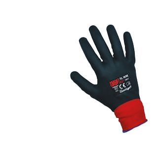 Guantes de trabajo de nailon/spandex con impregnación 4/4 de nitrilo foam sanitized MANOGRIP 30837