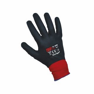 Work gloves in nylon/spandex with 4/4 in nitril foam sanitized MANOGRIP 30837