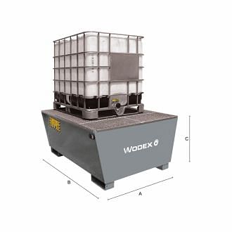 WODEX WX9907, Wannen mit Innenseite aus Polyethylen für 1000 L-Tanks