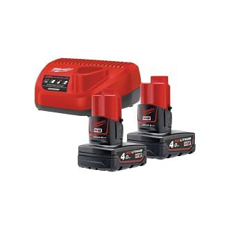 Kit baterías y cargador MILWAUKEE M12 NRG-402