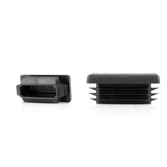 Hole cover plugs rectangular shape in black polyethylene WRK