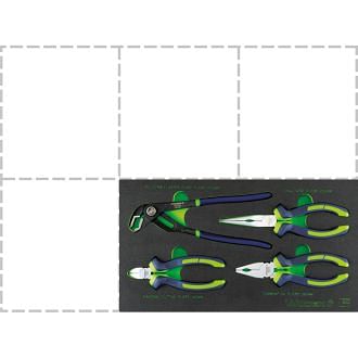 WODEX, Satz aus Zangen und Seitenschneidern aus Schaumstoff, WX3750/SE4