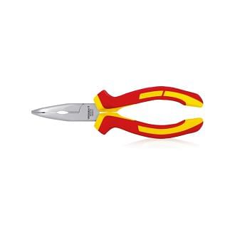 Half round long bent nose pliers VDE insulated 1000 Volt WODEX WX3230