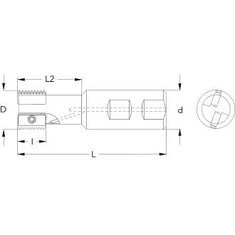 Threading indexable end mills KERFOLG single side