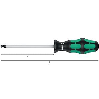 Hexagonal screwdrivers with ball head WERA 352