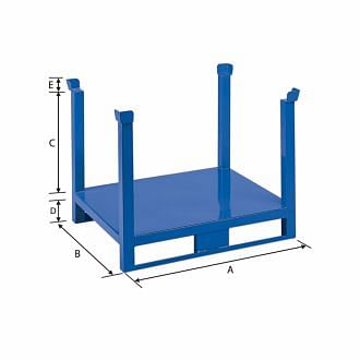 Metal pallets stacking rack