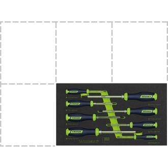 Set of screwdrivers for PH/PZ screws in foam WODEX WX4205/SE8