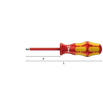 Screwdrivers insulated series 1000 V for Philips screws WERA 167I PH VDE