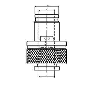 Bush with clutch for tapping D 48 SCM