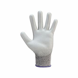 Polyurethane coated HPPE cut resistant gloves