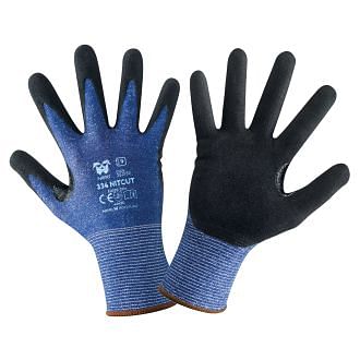 Gloves in continuous thread polyethylene coated