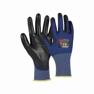 Work gloves in nylon light weight coated in polyurethane MANOGRIP 30805