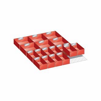 Kit of subdivision material for drawers in plastic boxes 27x36 E LISTA