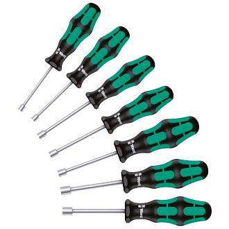 Set of hexagonal nutdrivers with handle WERA 395 HO/7 SM