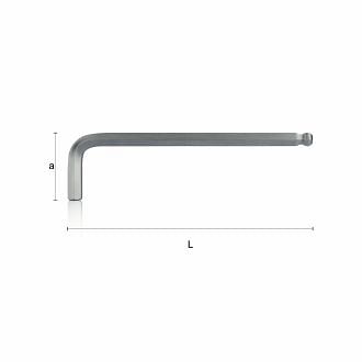 Long hexagonal L keys with ball end and magnet WODEX WX2600