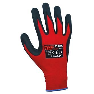 Guantes de trabajo de nailon/spandex con impregnación 2/4 de nitrilo foam sanitized MANOGRIP 30835