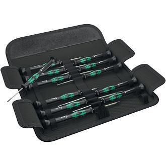 Juego de destornilladores micro para electrónica con funda WERA 12 ELECTRONICS 1