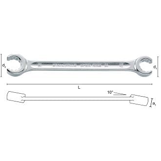 Double open ended wrenches for fittings STAHLWILLE 24 OPEN-RING